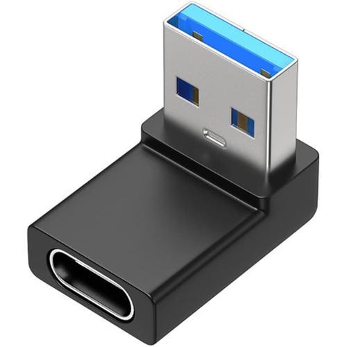 Noir Adaptateur USB C vers USB 3.0, Adaptateur 90 Degrés Angle Droi... on Productcaster.