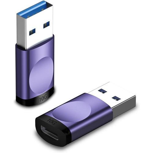 Violet 10 Gbit/s Lot de 2 adaptateurs USB C Femelle vers USB male -... on Productcaster.