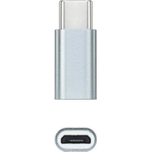 Gris aluminium Nanocable 10.02.0011 - Adaptateur USB-C vers Micro U... on Productcaster.