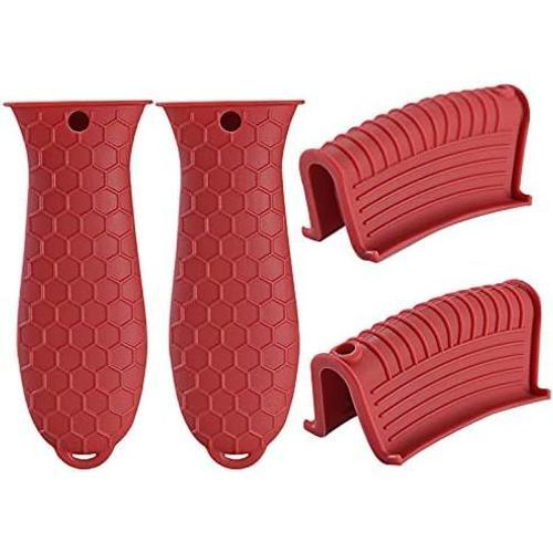 Rouge Lot De 4 Couvercles En Silicone Pour Poêle, Poêle, Casserole,... on Productcaster.