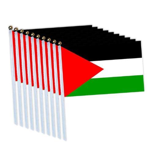 Mini drapeau palestinien, 14 x 21 cm, petit drapeau palestinien agi... on Productcaster.