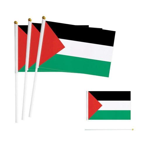 Lot de 3 drapeaux palestiniens, drapeau palestinien, 14 x 21 cm, su... on Productcaster.