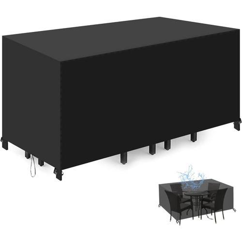 Noir Housse Table De Jardin, 145x120x80cm Housse De Protection Salo... on Productcaster.