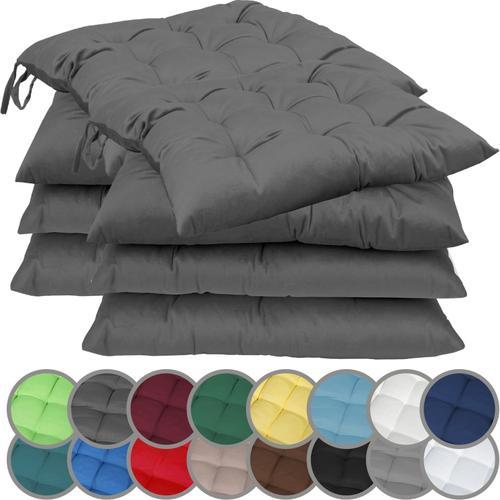 Anthracite Gris Lot De 8 Coussins De Chaise Avec Rubans Taille 40x4... on Productcaster.