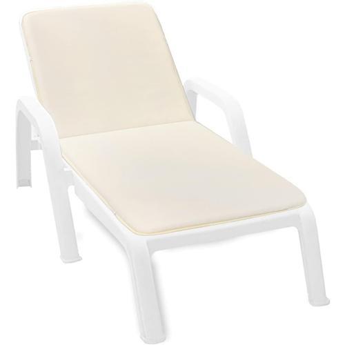 Beige Coussin Chaise Longue Écru Doux Matelas De Jardin Chaise Long... on Productcaster.