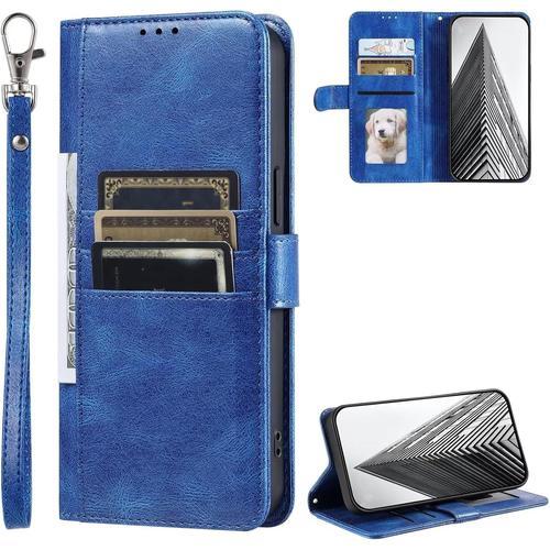 Bleu Miagon Coque Pour Samsung Galaxy S22,Housse En Cuir Pu Premium... on Productcaster.