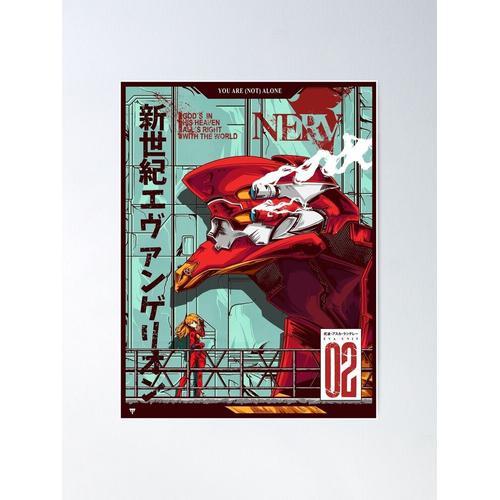 Canevas imprimer Evangelion-EVA 02 Couleur Impression sur toile ins... on Productcaster.