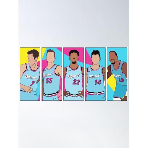 Canevas imprimer Miami Heat Vice-onde Impression sur toile DIY inst... on Productcaster.