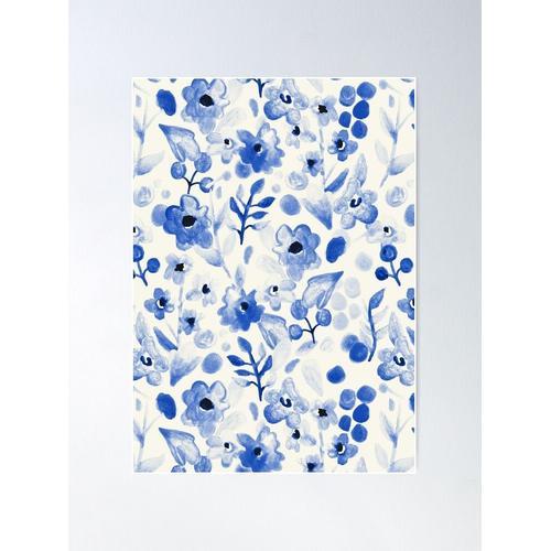 Canevas imprimer Chine Bleue - Aquarelle Florale Impression sur toi... on Productcaster.