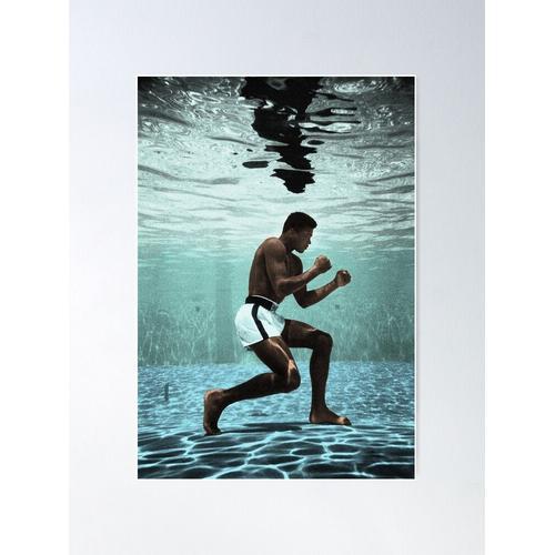 Canevas imprimer Mohammed Ali sous l'eau Impression sur toile DIY i... on Productcaster.