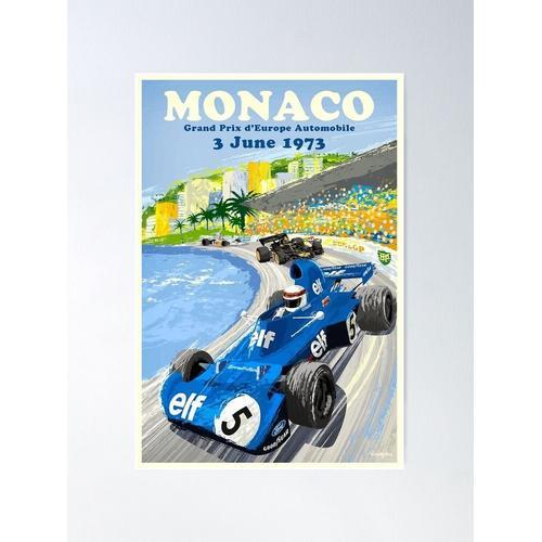 Canevas imprimer Course du Grand Prix d'Europe de Monaco 1973 Impre... on Productcaster.