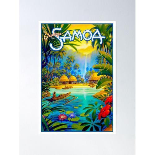 Canevas imprimer SAMOA ; Impression publicitaire vintage sur les vo... on Productcaster.