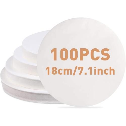 100pcs Papier À Patisserie Rond, 18cm Papier Sulfurisé Feuilles De ... on Productcaster.