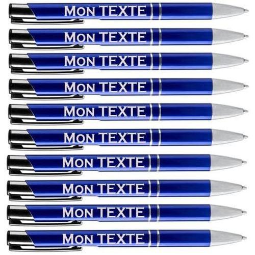 Bleu Bleu Lot De 10 Stylos Personnalisables Avec Nom Gravé, Stylo P... on Productcaster.