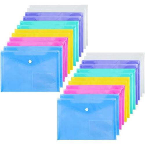 24 pièces A5 24 Pcs Prochettes Porte Documents avec Bouton Pression... on Productcaster.