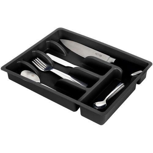 Noir Range-couverts pour tiroir - Organiseur de cuisine avec 5 comp... on Productcaster.