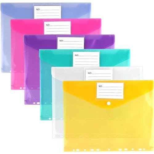 Pochette Plastique a4, Lot de 18 Enveloppe A4 Plastique, 6 Couleurs... on Productcaster.