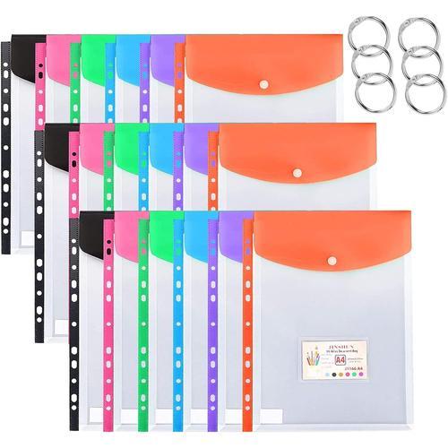 18pcs B 18 pochettes plastiques perforées a4 pochette porte-documen... on Productcaster.