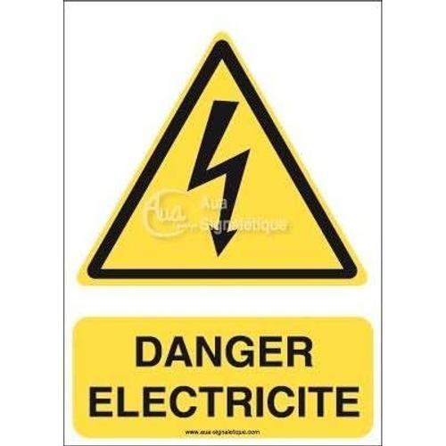 Vinyl Adhésif - Autocollant ISO 7010 Danger, Electricité W012-AI - ... on Productcaster.