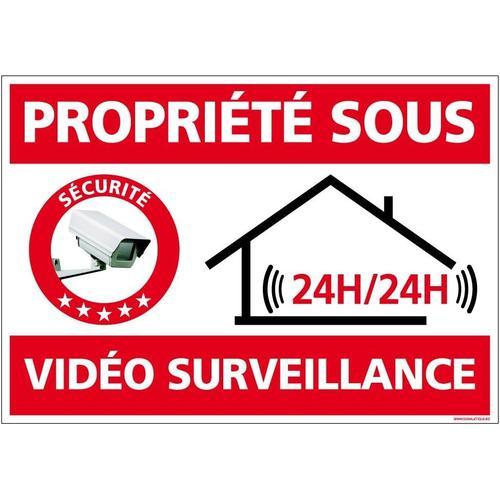 Adhésif - Propriété Sous Vidéo Surveillance 24H/24H - Dimensions 10... on Productcaster.