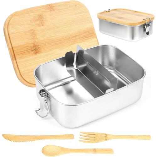 Bento Lunch Box En Acier Inoxydable, Lunch Box Inox Lunch Box Compa... on Productcaster.