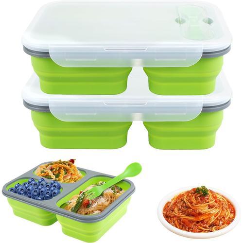 Lot De 2 Boîtes De Rangement Alimentaire En Silicone Avec Couvercle... on Productcaster.