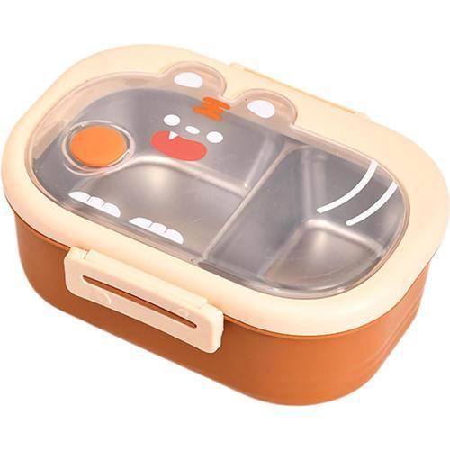 Orange Boîte Bentos Avec Séparateurs - Facile À Transporter - Boîte... on Productcaster.