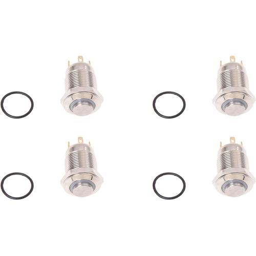 Argent 4X 3V bouton poussoir interrupteur sonnette bouton bleu LED ... on Productcaster.