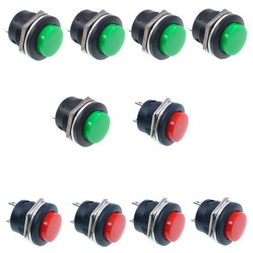 5 paires R13-507 SPST interrupteur à bouton-poussoir momentané vert... on Productcaster.