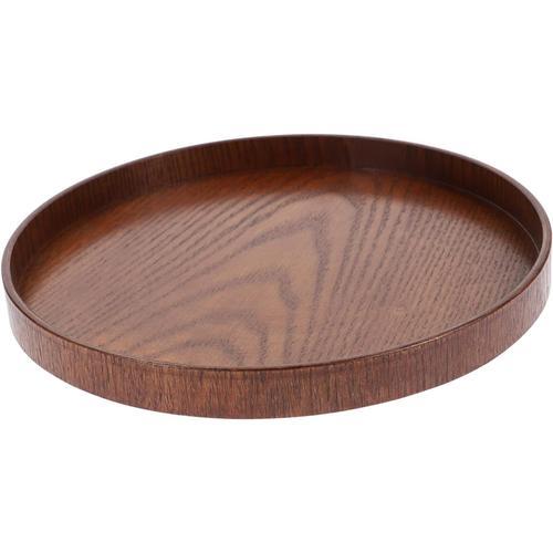 Brun Clair Plateau Rond En Bois Plateau De Fruits En Bois Plateau D... on Productcaster.