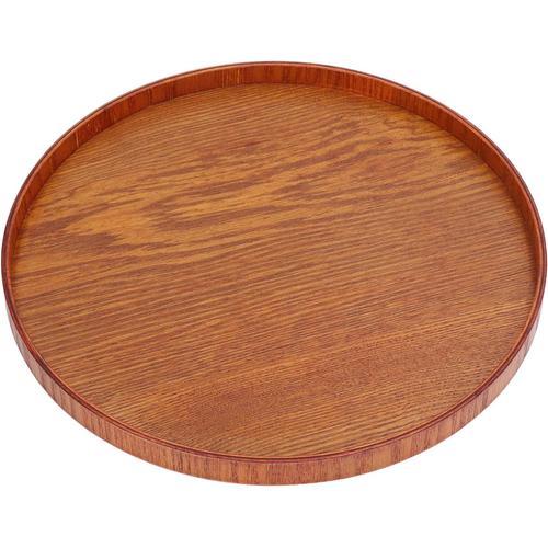 Plateau De Service Rond En Bois, Plateau Ottoman Plateau De Table B... on Productcaster.