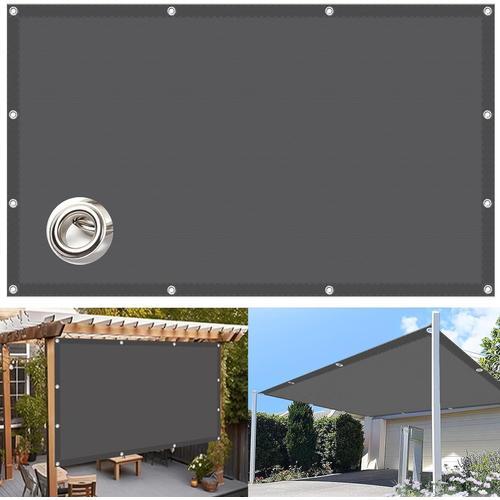 Gris Foncé Voile D'ombrage Carré 1.4 X 2.6 M Avec Protection Solair... on Productcaster.