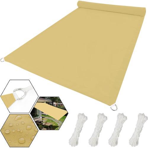 Jaune Sable Voile D'ombrage, Toile Solaire Voile 1 X 1.5 M Filet Pr... on Productcaster.