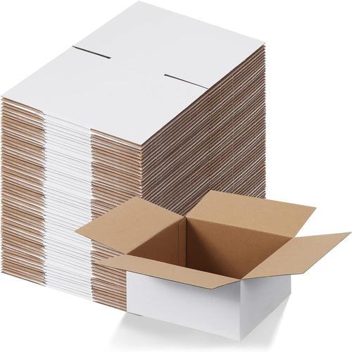 Blanche Carton Emballage Colis 20,3x20,3x10,2 cm, Lot de 40 Boites ... on Productcaster.