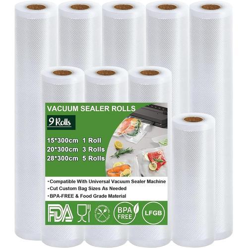 Sac Sous Vide Alimentaire, 9 Rouleaux 15x1/20x3/28x5/X300cm Film So... on Productcaster.