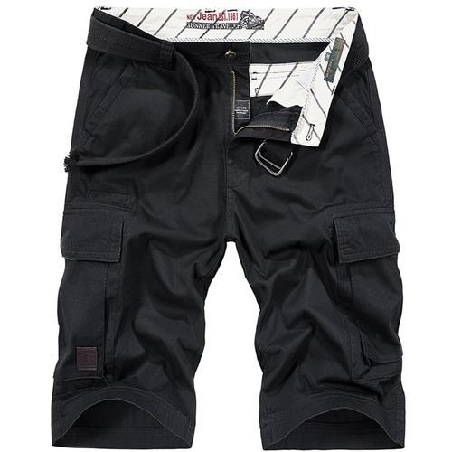 Bermuda Hommes De Cargo Uni 100% Coton Fit Grande Vêtements Masculi... on Productcaster.