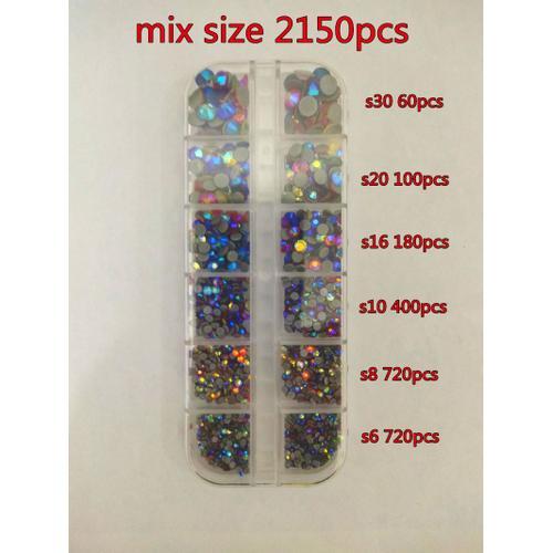 Strass Mélange De Couleurs Ab De Qualité Aaaa + Ss6 Ss30 Repasser... on Productcaster.