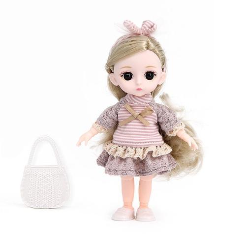 poupée articulée 16cm pour filles, maquillage, vêtements décontract... on Productcaster.