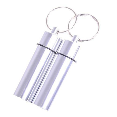 Boîte À Pilules En Aluminium Étanche, Porte Clés, Mini Conteneur De... on Productcaster.