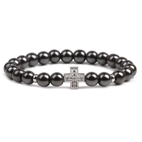 Bracelet De Sport En Hématite Pour Hommes Et Femmes, Breloque Magné... on Productcaster.