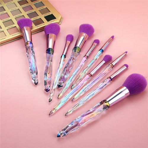 Ensemble De Pinceaux De Maquillage Violet, 10 Pièces, Pour Visage, ... on Productcaster.