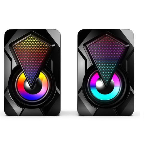 Haut-parleur RGB, haut-parleur pour le jeu, 2 haut-parleurs,usb on Productcaster.