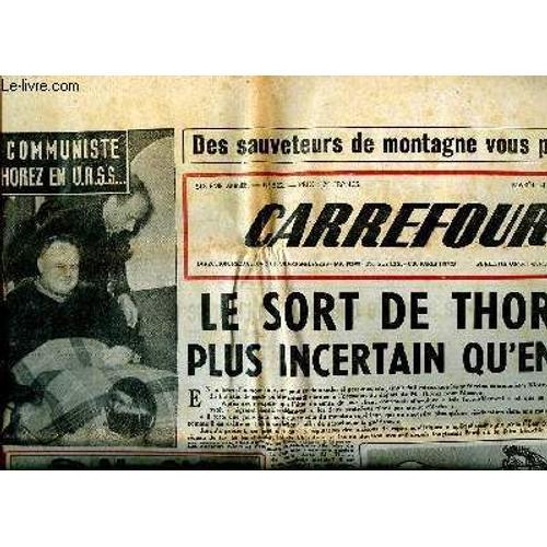 Carrefour N° 322 Mardi 14 Novembre 1950 Des Sauveteurs De Montagne ... on Productcaster.