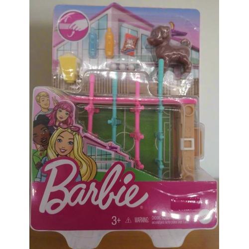 Barbie Mini Game Night Theme Football Table Accessory Set on Productcaster.