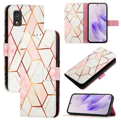 Étui Pour Tecno A23 Pro Portefeuille Bicelle Motif De Marbre Cuir P... on Productcaster.