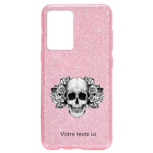 Coque Iphone 12 Mini Paillettes Rose Mort Fleur Personnalisee on Productcaster.