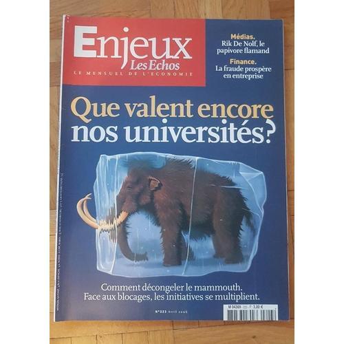 Enjeux Les Echos N° 223 : Que Valent Encore Nos Universités ? on Productcaster.