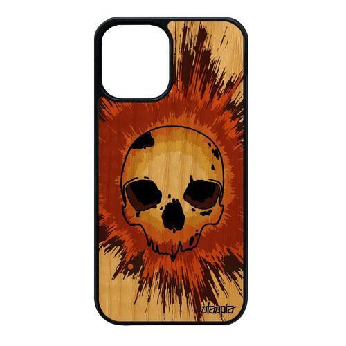 Coque Iphone 12 Mini Bois Silicone Tete De Mort Metal Fantastique E... on Productcaster.