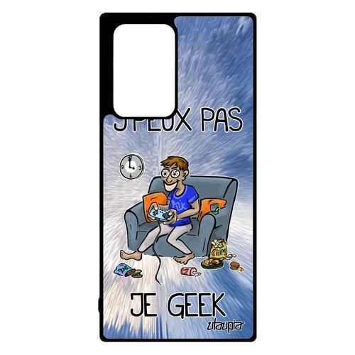 Coque Samsung Note 20 Ultra Silicone J'peux Pas Je Geek Texte Dessi... on Productcaster.