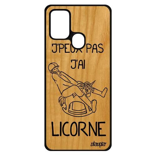 Coque J'peux Pas J'ai Licorne Pour A21s Bois Silicone Humoristique ... on Productcaster.